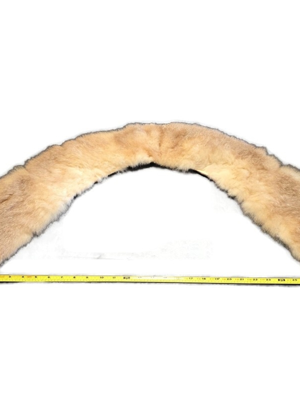 Vintage Fur Shawl Wrap Womens One Size Beige Handmade Quilted Satin Underside - Picture 7 of 16